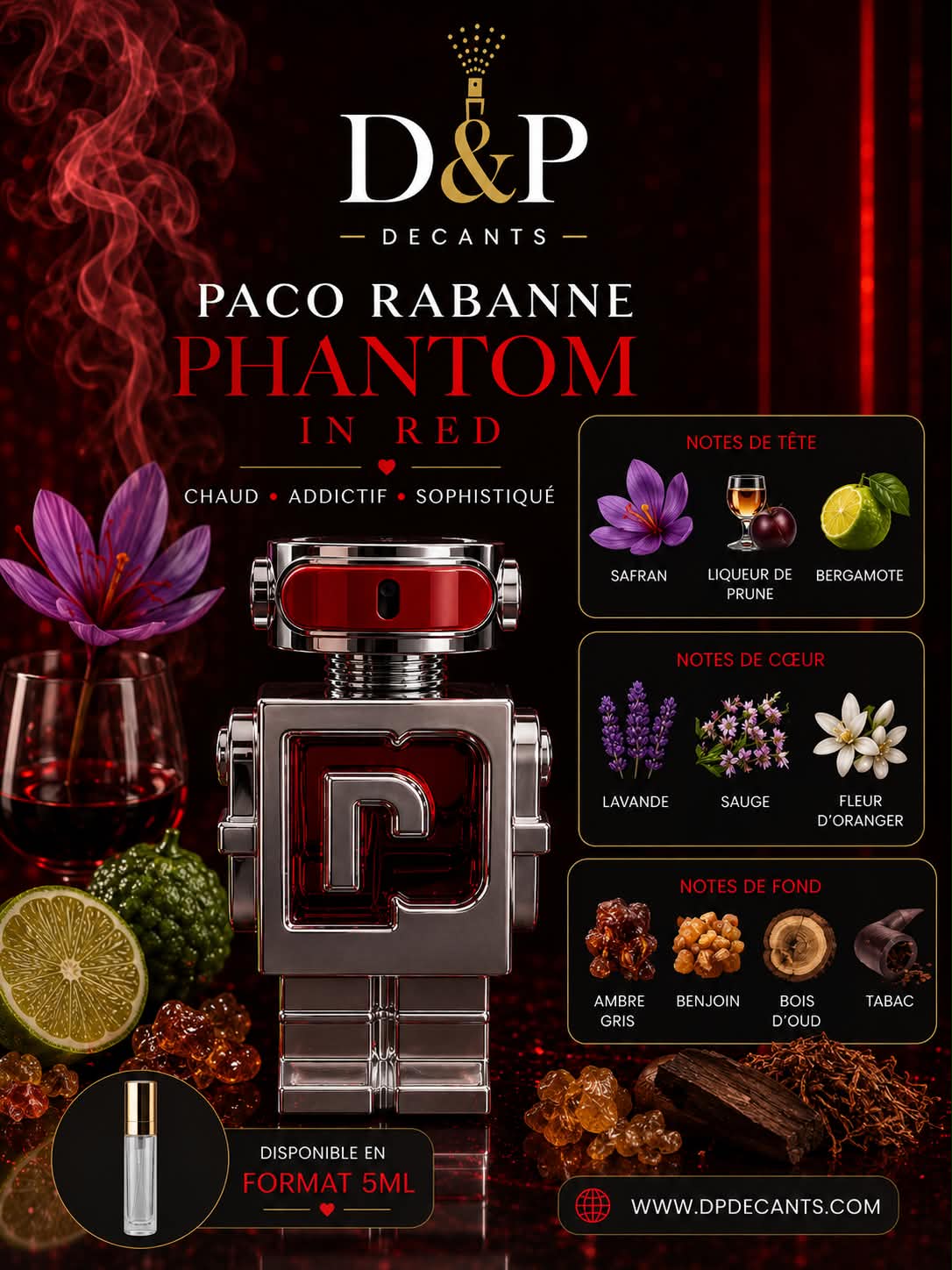 Paco Rabanne - Phantom in Red Parfum Elixir - 5ml